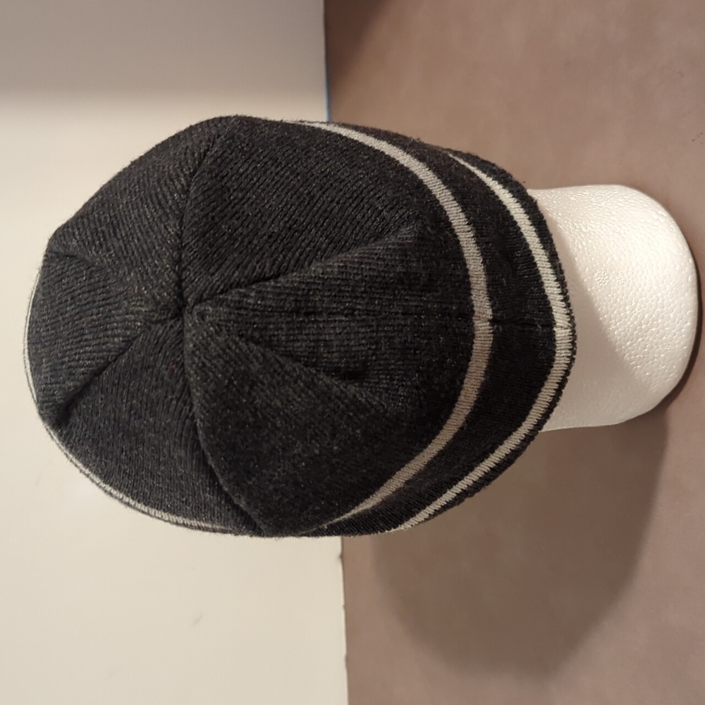 Champion Beanie Hat Gray 2 white stripes - Picture 7 of 8